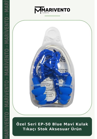 Özel Seri Ep-50 Blue Mavi Kulak Tıkaçı Stok Aksesuar Ürün
