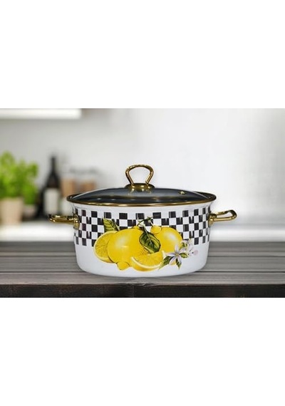 Lemon Emaye Kızartma Tenceresi 22 Cm 12v