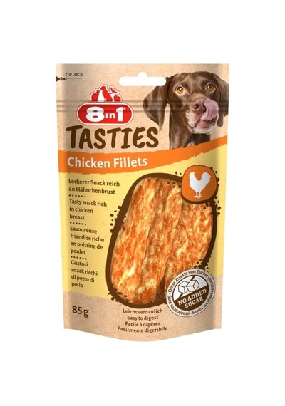 Tasties Tavuk Fillets Köpek Atıştırmalığı - Tahılsız Lezzetli Tavuk Göğsünden, 85 G