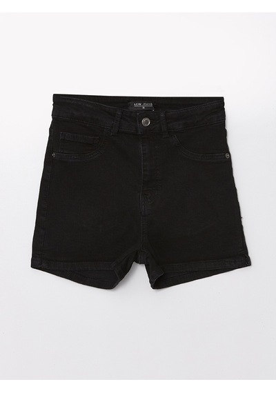Lcw Jeans Siyah Dar Fit Kadın Jean Şort