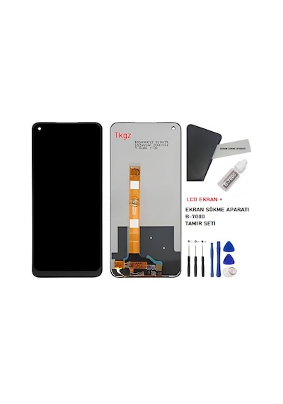 Tkgz Oppo Realme 7 Lcd Ekran Dokunmatik Service Pack + B-7000 + Tamir Seti