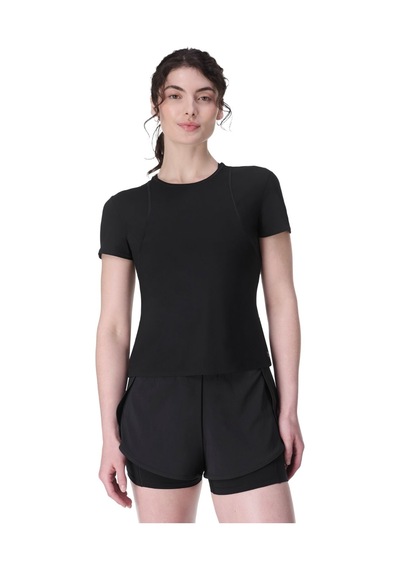 Sweaty Betty Sweaty Betty Zero Gravity Race Fit Tee Kadın Siyah Koşu Tişört Blk Siyah