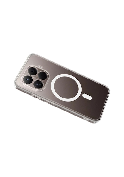Xiaomi Mi 15t Pro Combo Sert Şeffaf Magsafe Kapak - Şeffaf Düz Renkli