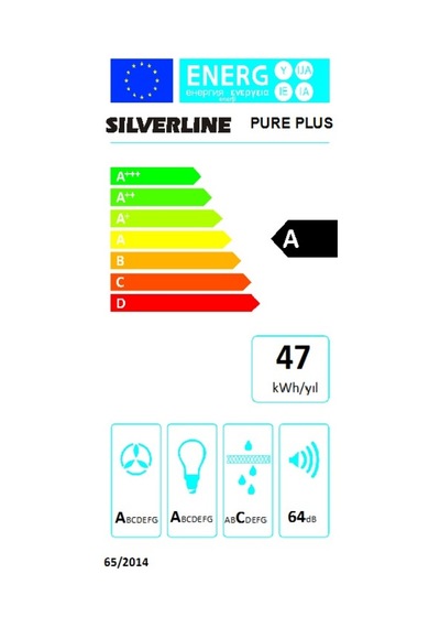 Silverline 4386 Pure Plus Ada Tipi 60 CM Davlumbaz