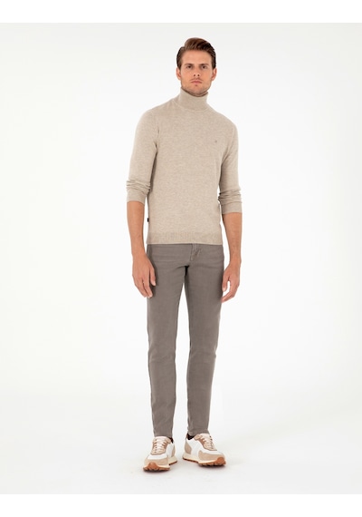 Pierre Cardin Erkek Kum Melanj Kazak/Triko 50296602-vr123 Kum Melanj