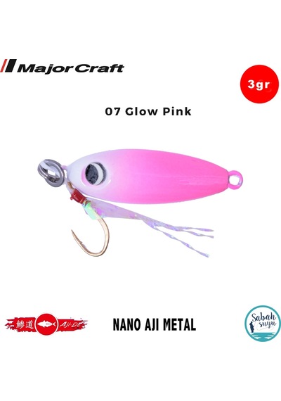 Major Craft Nano Aji Metal 3.0gr 19mm 07 Glow Pink