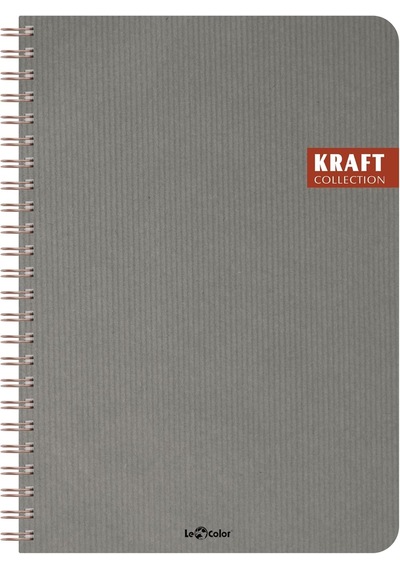 Kraft Ofis Defter Spiralli Çizgili Gri 103 Ivory