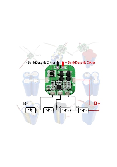 Bakayelektronik-4S 20A Lityum Batarya Bms Balans Kartı