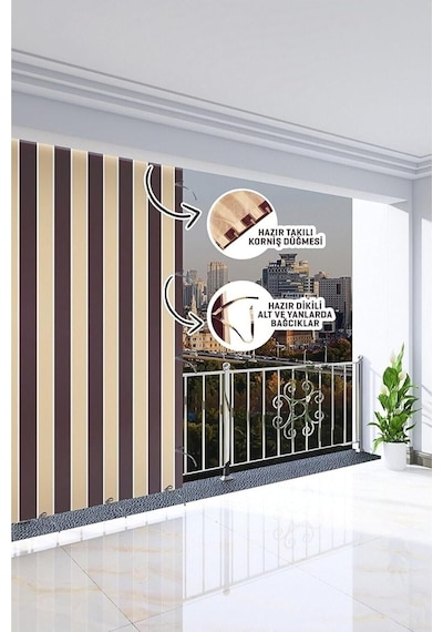 Nivemeshome Balkon Perdesi Branda Güneşlik 6 Renk Seçeneği, 250 X 190 Tybrto46t7cxeexz77 Çok Renkli
