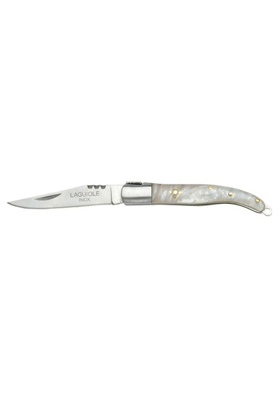 Joker Jkr0147 Sedef İmitasyon Saplı 6cm Kilitlenmez Laguiole Katlanır Kamp Çakı Beyaz