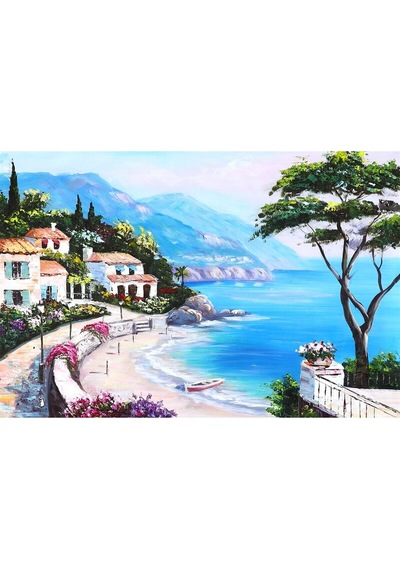 Yağlı Boya Tablo %100 El Yapımı 105cmx74cm Deniz Manzara