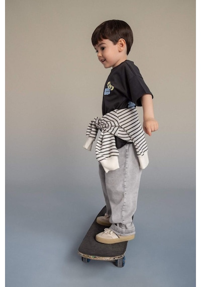 Defacto Beli Lastikli Jean Pantolon Erkek Bebek G7555a526spnm55 Gri-nm55