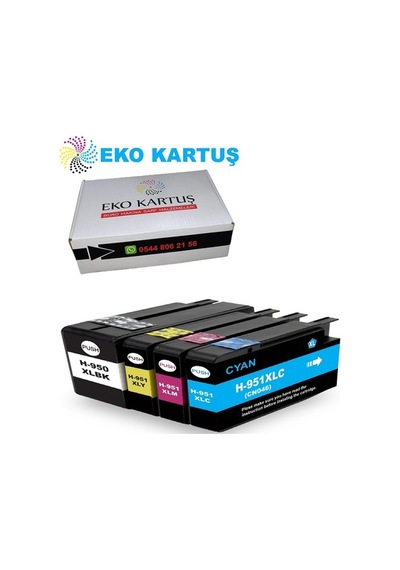 Eko Kartuş Hp Officejet Pro 8615 E-All-In-One 4 Renk (950XL-951XL