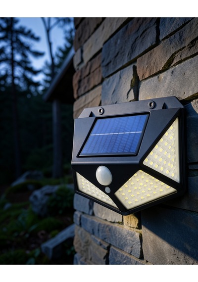 Solar Led Duvar Lambası 3 Işık Modlu Hareket Sensörlü Uczzy100solarlamba-4 Diğer