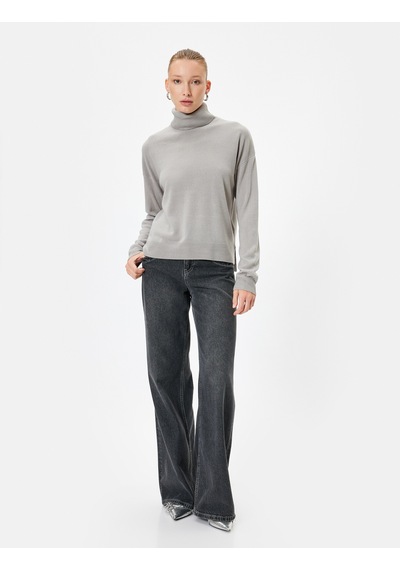Koton Basic Triko Boğazlı Kazak Uzun Kollu Yumuşak Dokulu Gri Melanj 5wak90305ht GRİ MELANJ Gri Melanj Koton Basic Triko Boğazlı Kazak Uzun Kollu Yumuşak Dokulu Gri Melanj 5wak90305ht GRİ MELANJ Gri Melanj