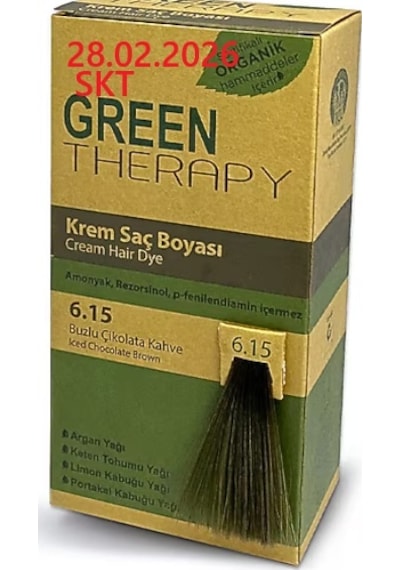 Green Therapy Krem Saç Boyası 6.15 Buzlu Çikolata Kahve