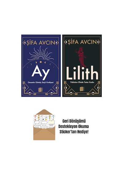 Şifa Avcın 2 Kitap / Ay - Lilith + Okuma Sticker'ları