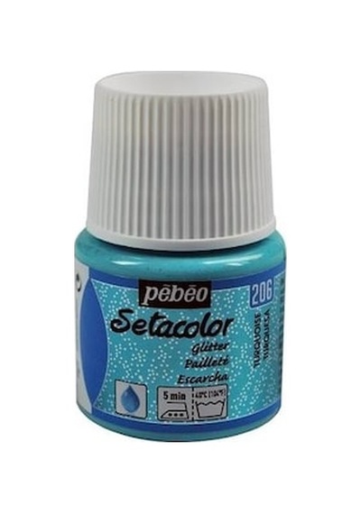 Pebeo Setacolor Glitter Simli Kumaş Boyası 206 Turquoıse