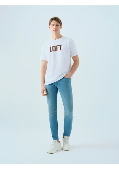 Loft Regular Fit Beyaz Erkek T-shirt Lf2038687 Beyaz