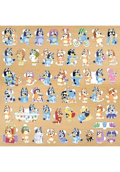 Bluey Decal Variety Pack 100'lü Paket Çıkartma Çeşitlilik Paketi