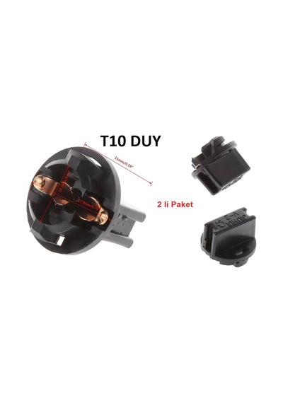 T10 Duy Gösterge Tavan Ampül Duy 2 Li Paket (487085046)