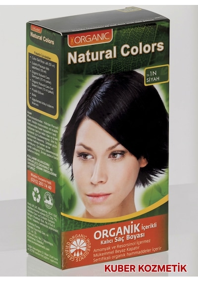 Natural Colors 1n Siyah Organik İçerikli Amonyaksız Kalıcı Saç Boyası