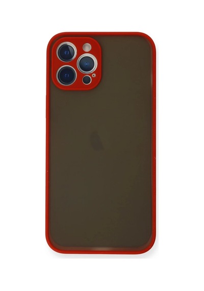 İphone 12 Pro Kılıf Montreal Silikon Kapak - Kırmızı