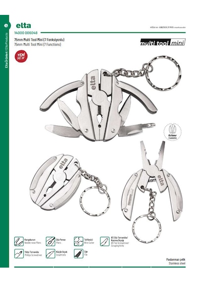 Elta Mini 75 Mm Multi Tool 7 Fonksiyonlu