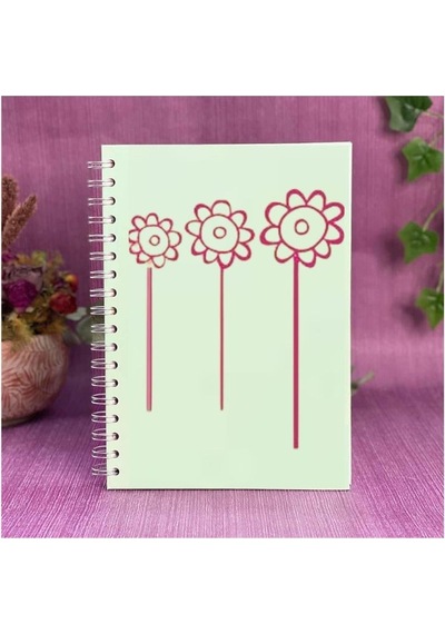 Defter Sticker,laptop Sticker Pembe Papatyalı Pvc 48x33x0,5cm