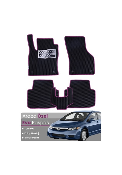 Honda Civic Fd6 Sedan- 2006-2011 Uyumlu Eva Paspas Tam Set Araca Özel,su Geçirmez 448