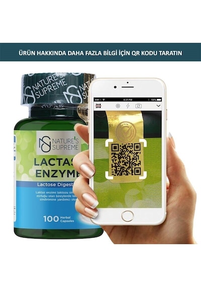 Natures Supreme Lactase Enzyme 100 Kapsül Aromasiz