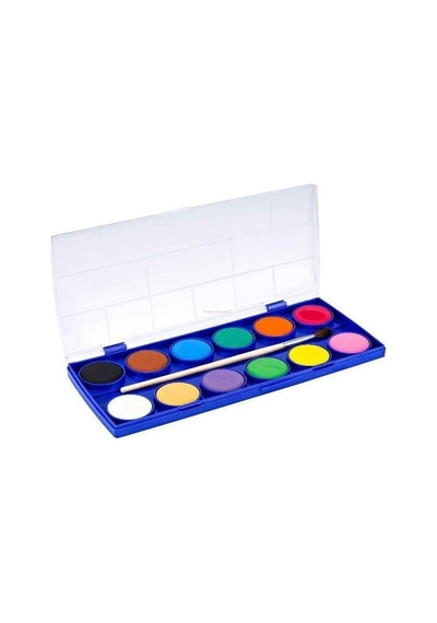 Nova Color Sulu Boya 12 Renkli Set Sarf Malzemeleri 12 Parça Renkli Boya Paleti Karışık