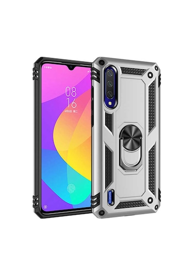 Xiaomi Mi A3 Yüzüklü Standli Vega Kilif Ekran Koruyucu 510330626