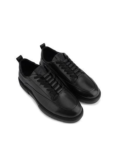 Tamer Tanca Erkek Hakiki Deri Siyah Sneakers & Spor Ayakkabı 1163 1756 Erk Ayk Sk26-27 Sıyah