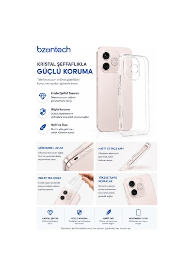 Honor 600 Lite Uyumlu Kılıf Şeffaf Kamera Korumalı 3d
