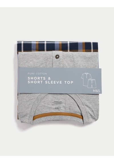 Marks & Spencer Henley Pijama Takımı T07000093 Gri