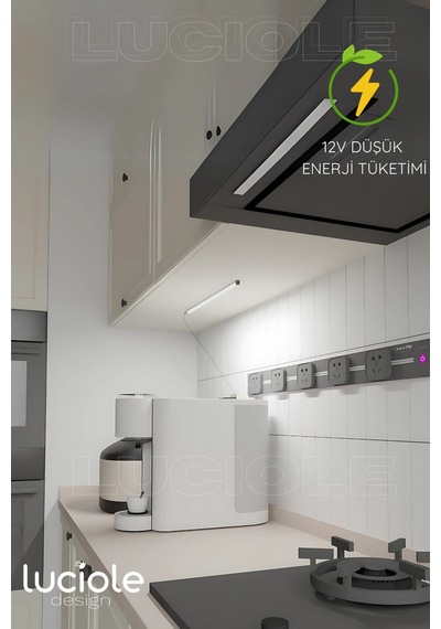 50cm Tak Çalıştır Led Mutfak Tezgah Aydınlatma - Beyaz - Adaptörlü, Yerli Üretim