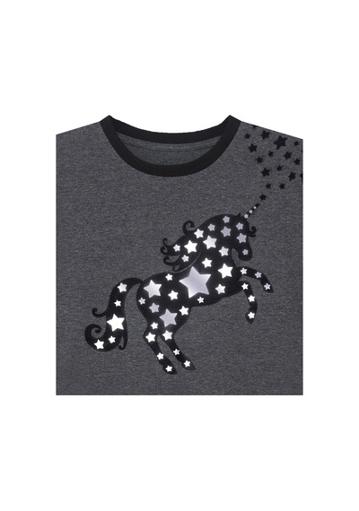 Denokids Mshb&g Yıldızlı Unicorn Kız Çocuk Elbise Çok Renkli