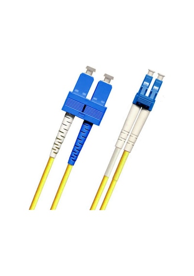 SC-LC 7 Metre Single Mode Fiber Optik Patch Kablo Duplex Os2 2.0m