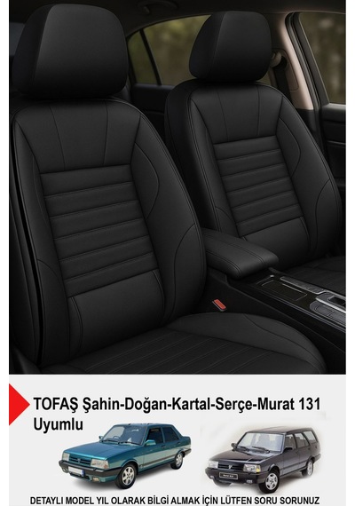 Stone Deri Oto Koltuk Kılıfı - Bel Destekli Tofaş Kartal-şahin-doğan-serçe-tempra Uyumlu