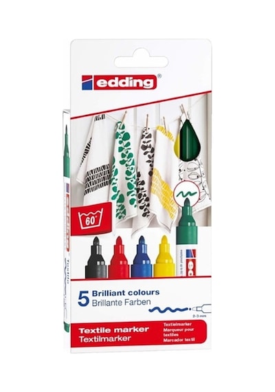 Eding T-Shırt Kalemi Yuvarlak Uçlu Basıc 2-3 Mm 5 Li 4500/5S
