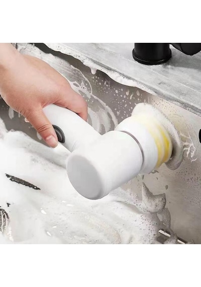 Şarjlı 5 Başlıklı Otomatik Bulaşık Temizleme Fırçası