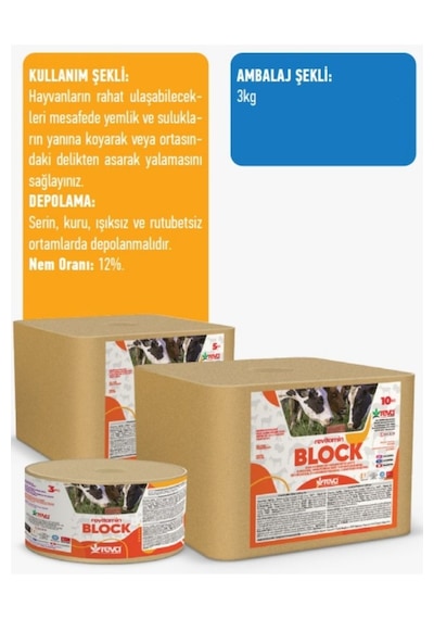 Revitamin Block 3kg Vitaminli Yalama Taşı 4'lü Paket