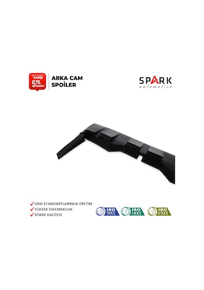 Dacia Duster 2018-2022 Yıl Aralığı Uyumlu Arka Cam Spoiler 3 Parça