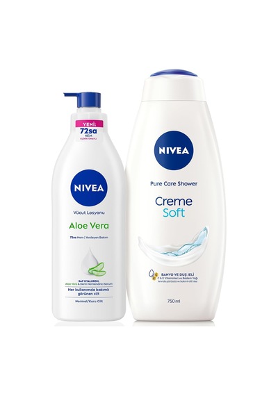 Soft Kremsi Dokunuş Duş Jeli 750ml Ve Aloe Derinlemesine Nemlendirici Vücut Losyonu 400ml Diğer