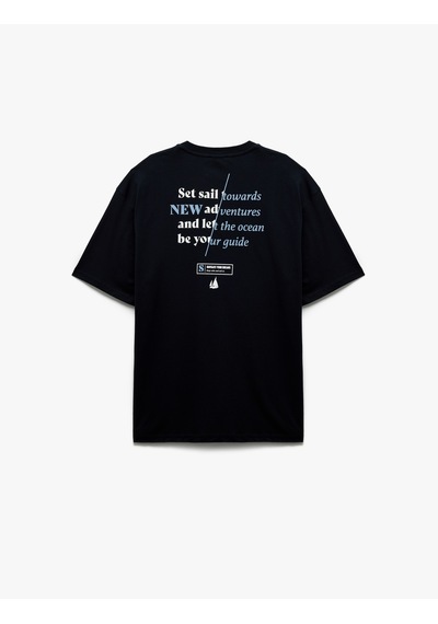 Koton Pamuklu Kısa Kollu Bisiklet Yaka Oversize Arkası Baskılı Tişört Lacivert 5sam10444hk Lacivert Koton Pamuklu Kısa Kollu Bisiklet Yaka Oversize Arkası Baskılı Tişört Lacivert 5sam10444hk Lacivert