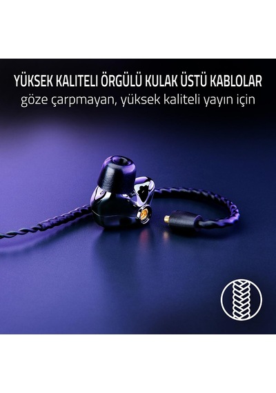 Moray - 24/7 Streaming İçin Ergonomik Kulak İçi Kulaklık Hibrit Çift Sürücü Tasarımı, Ergonomik Düz Tasarım, En İyi Pasif Ses Yalıtımı Siyah