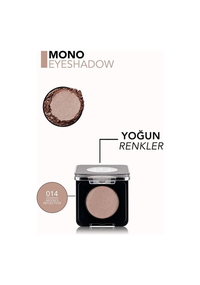 Flormar Mono Yüksek Pigmentli & Doğal Işıltılı Kompakt Göz Farı 014 Moon's Reflection