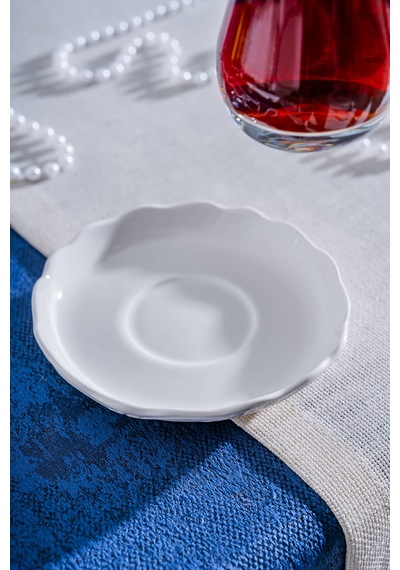 Acar King Çay Tabağı - 13 Cm Beyaz