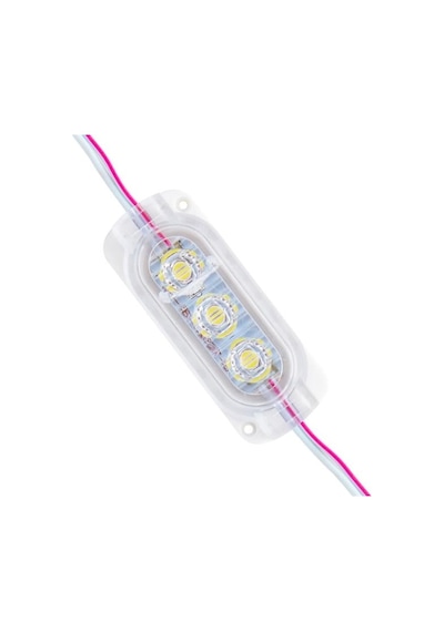 12 Volt 0.6 Watt Soğuk Beyaz 2835 65 X 25 Mm Ip65 120 Lümen 160 Derece Modül Led Adaptor Sec-Kumanda-Metraj Seç Yok-Kumanda-Yok
